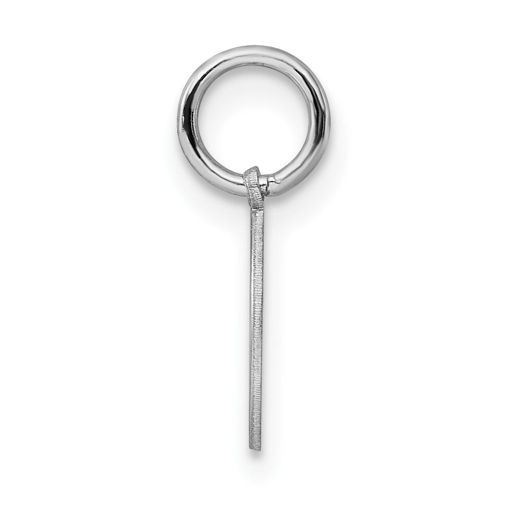 Sterling Silver Rhodium-plated Baptism Disc Charm