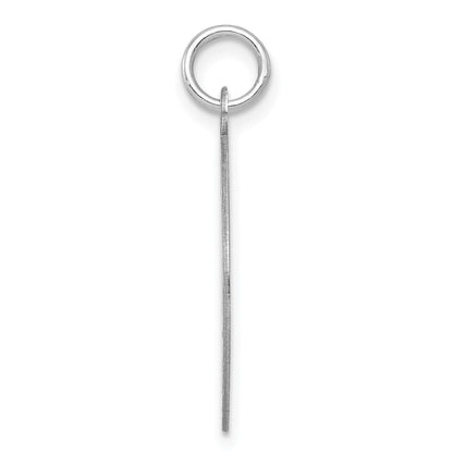Sterling Silver Rhodium-plated Happy Graduation Disc Charm