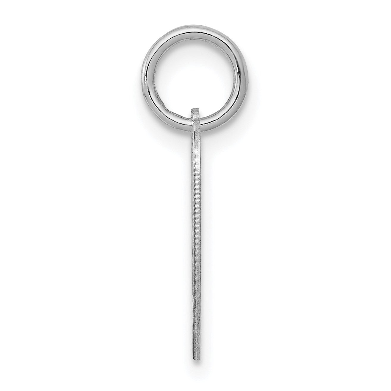 Sterling Silver Rhodium-plated Sweet Sixteen Heart Disc Charm