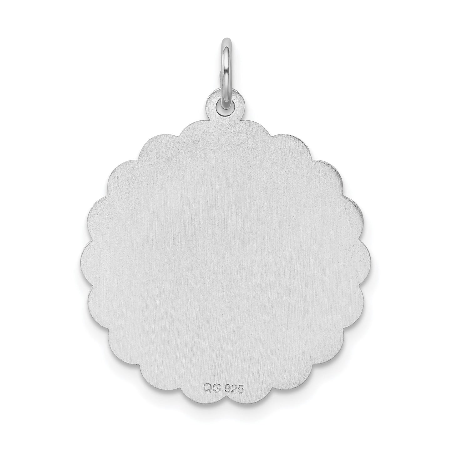 Sterling Silver Rhodium-plated Happy Birthday Disc Charm