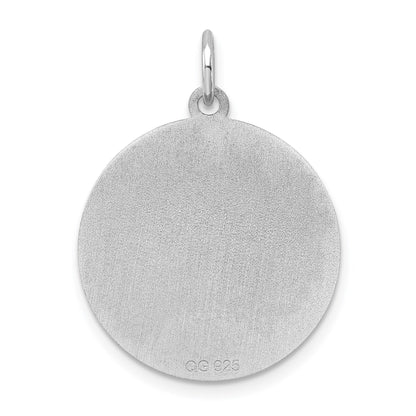 Sterling Silver Rhodium-plated English Setter Disc Charm
