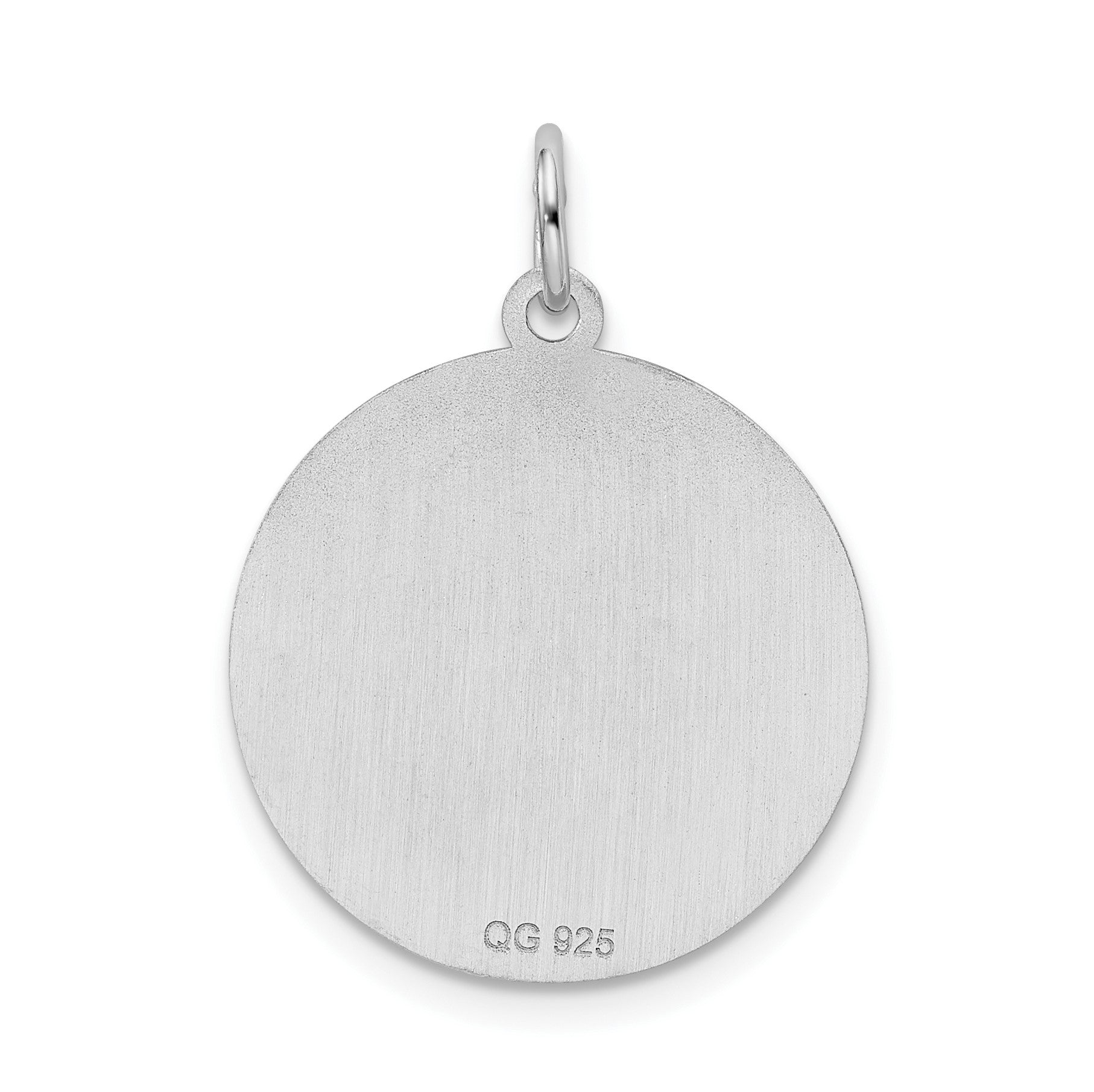 Sterling Silver Rhodium-plated Greyhound Disc Charm