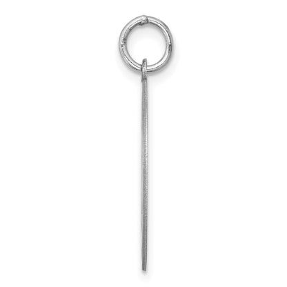 Sterling Silver Rhodium-plated Shih Tzu Disc Charm