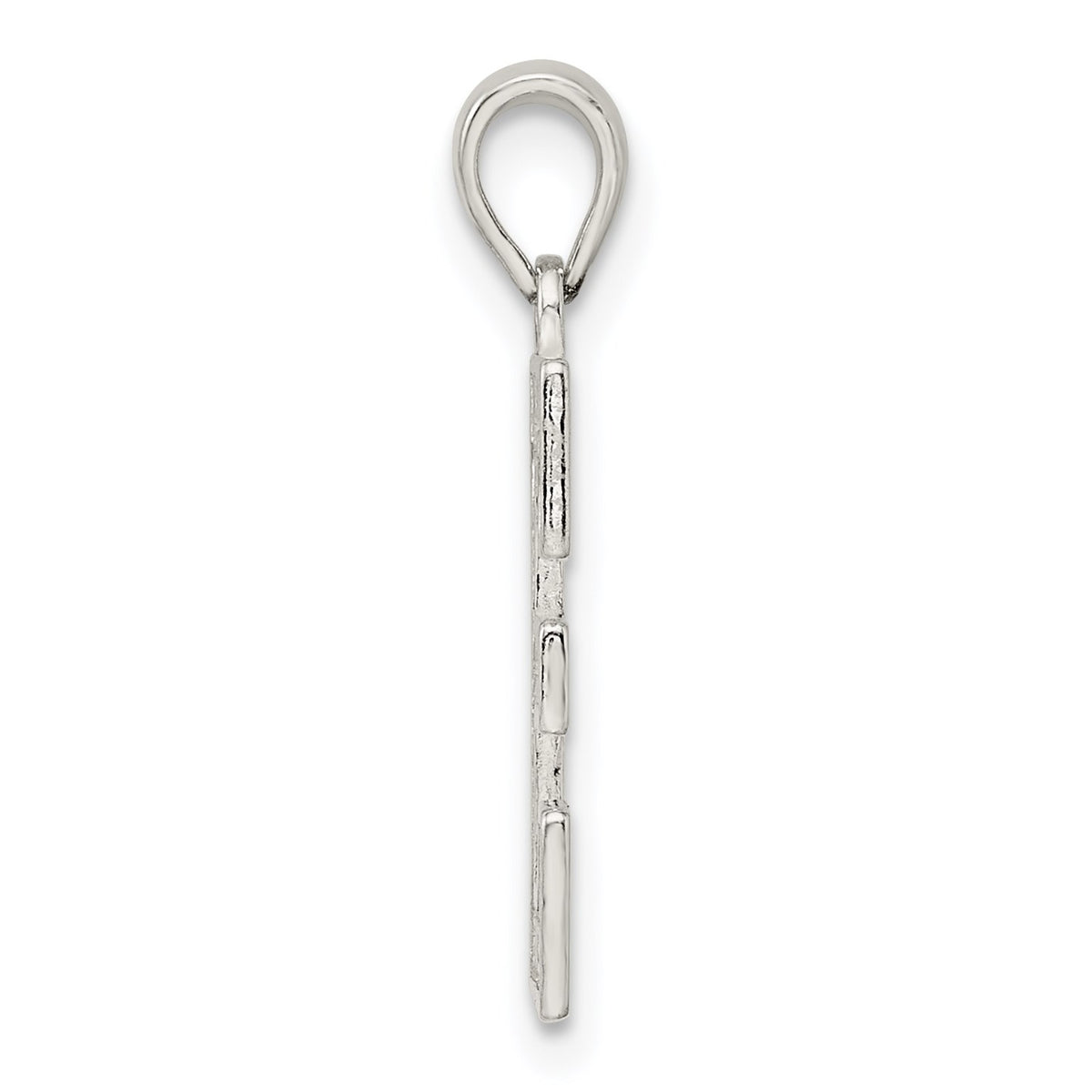 Sterling Silver Rhodium-plated Letter E Initial Pendant