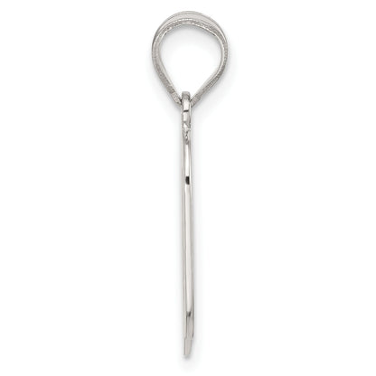 Sterling Silver Rhodium-plated Letter Q Initial Pendant