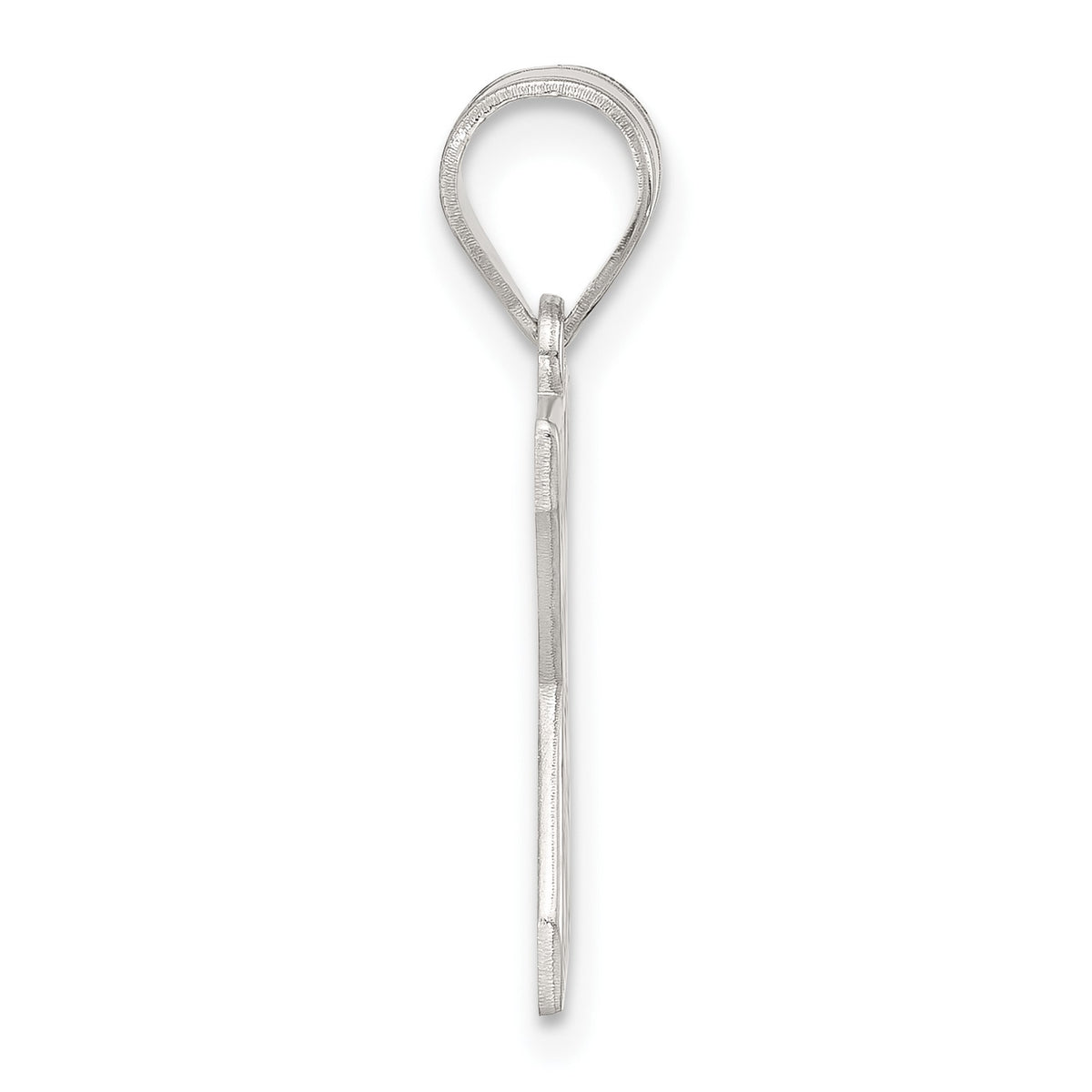 Sterling Silver Rhodium-plated Letter X Initial Pendant