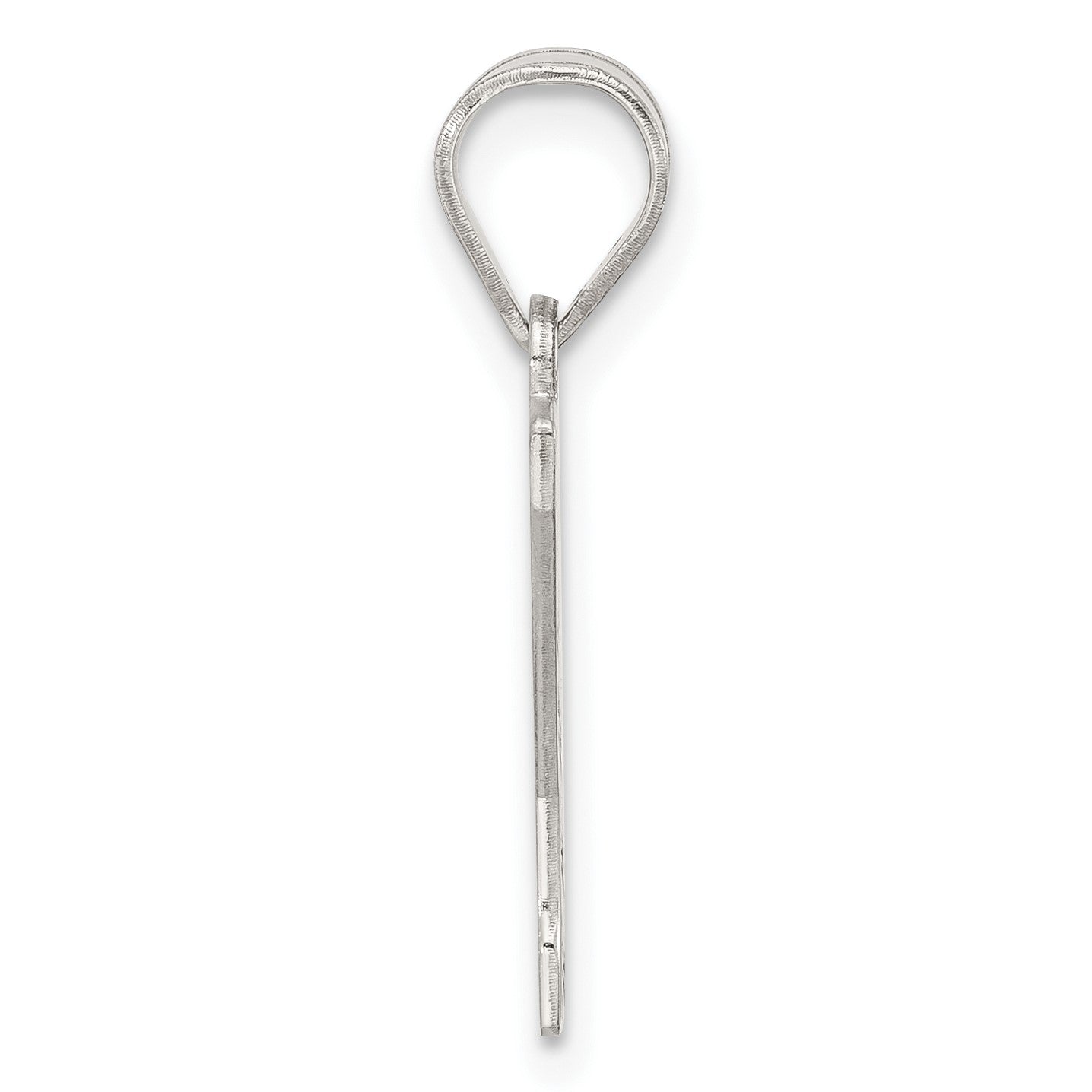 Sterling Silver Rhodium-plated Letter Y Initial Pendant