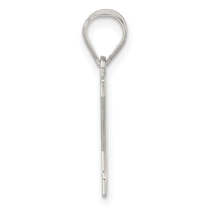 Sterling Silver Rhodium-plated Letter Y Initial Pendant