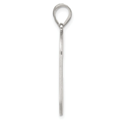 Sterling Silver Rhodium-plated Letter C Initial Pendant