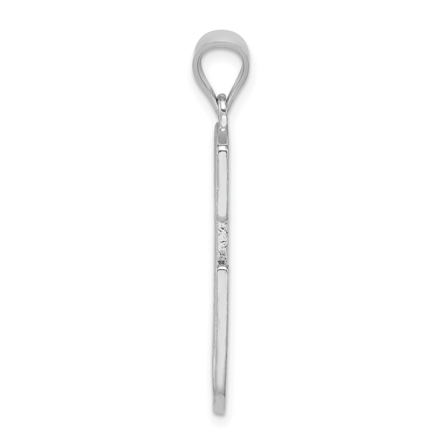 Sterling Silver Rhodium-plated Letter G Initial Pendant