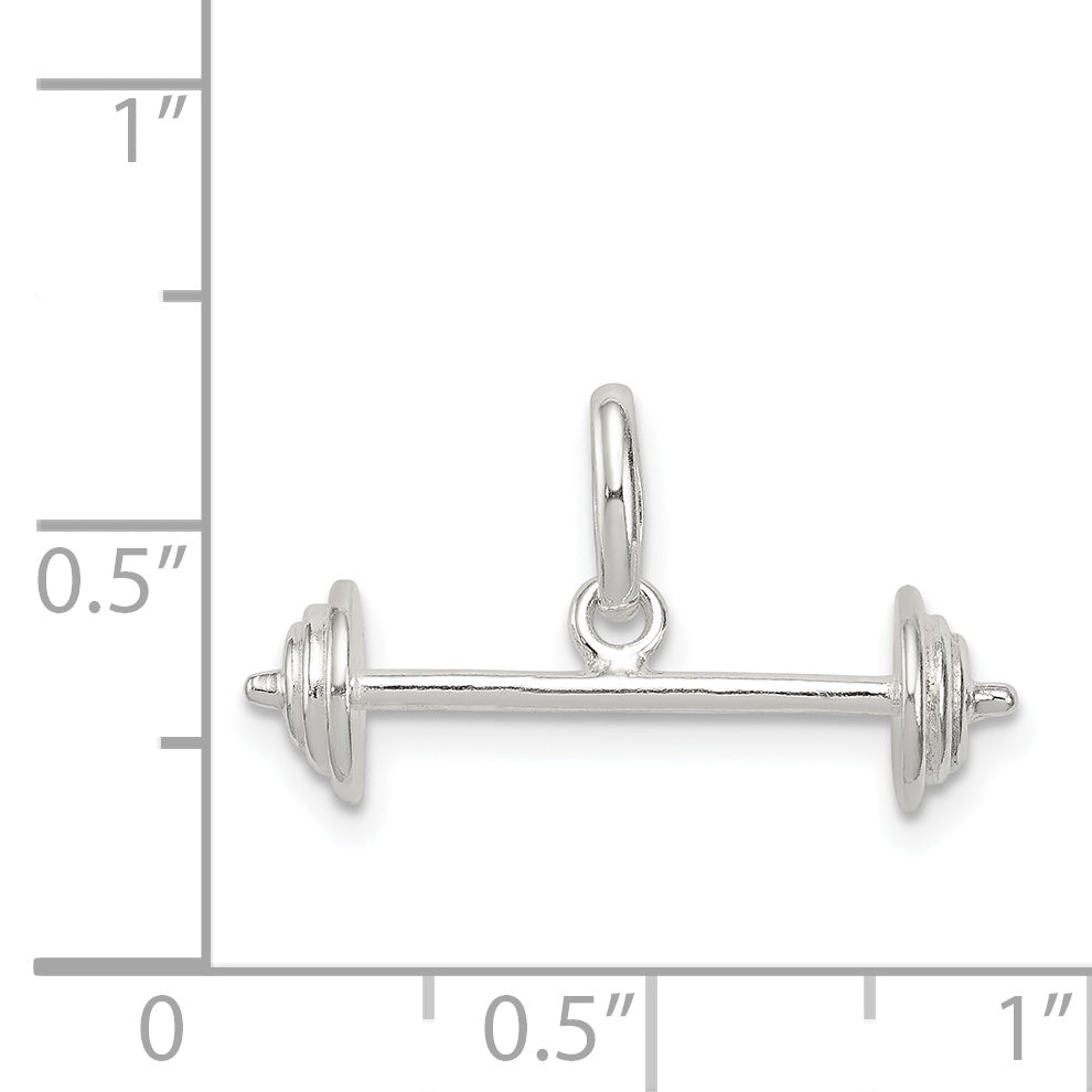 Sterling Silver Barbell Charm