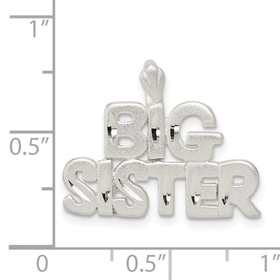 Sterling Silver Big Sister Charm