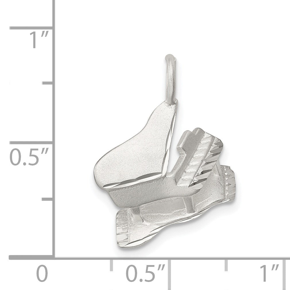 Sterling Silver Piano Charm