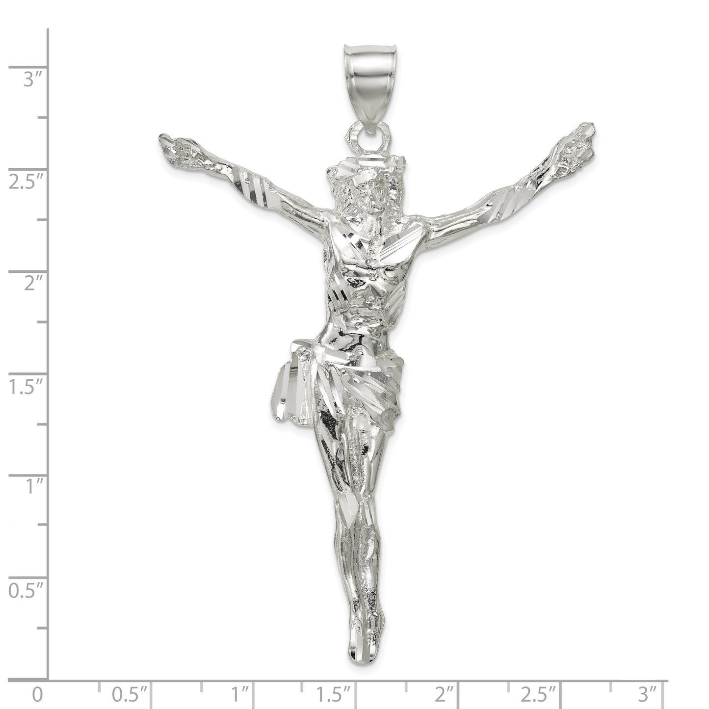 Sterling Silver Corpus (Crucified Christ) Pendant