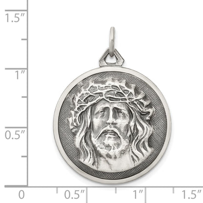 Sterling Silver Antiqued Ecce Homo Medal