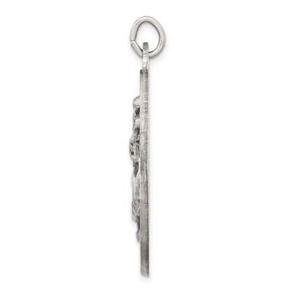 Sterling Silver Antiqued St. Christopher Medal