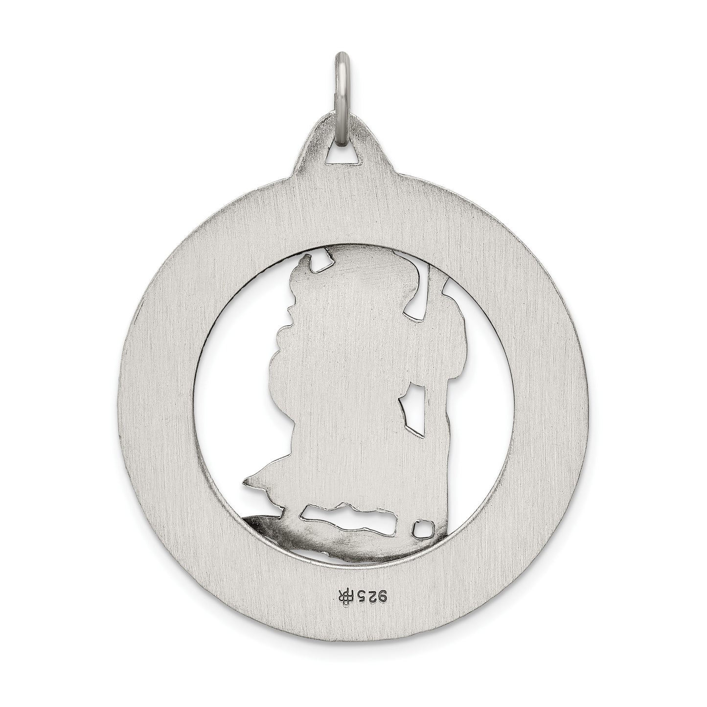 Sterling Silver Antiqued St. Christopher Medal