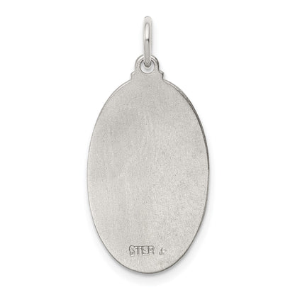 Sterling Silver Platinum-plated & Vermeil St. Christopher Medal