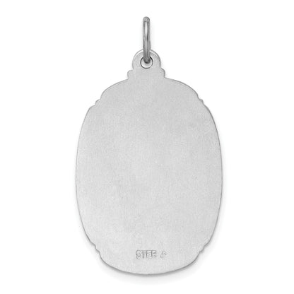 Sterling Silver Platinum-plated St. Christopher Medal