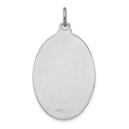 Sterling Silver Platinum-plated St. Anthony Medal
