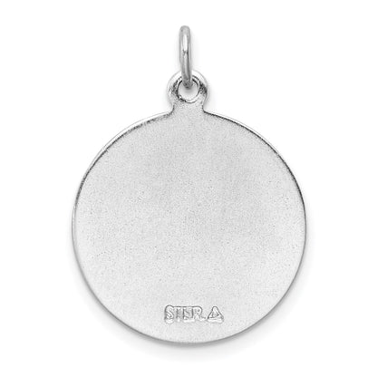 Sterling Silver Platinum-plated Saint Jude Thaddeus Medal