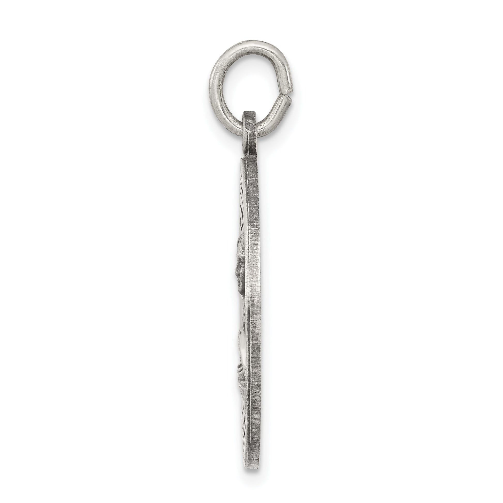 Sterling Silver Antiqued St. Theresa Medal