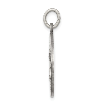 Sterling Silver Antiqued St. Theresa Medal