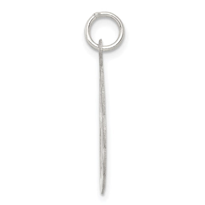 Sterling Silver Rhodium-plated Cross Disc Charm