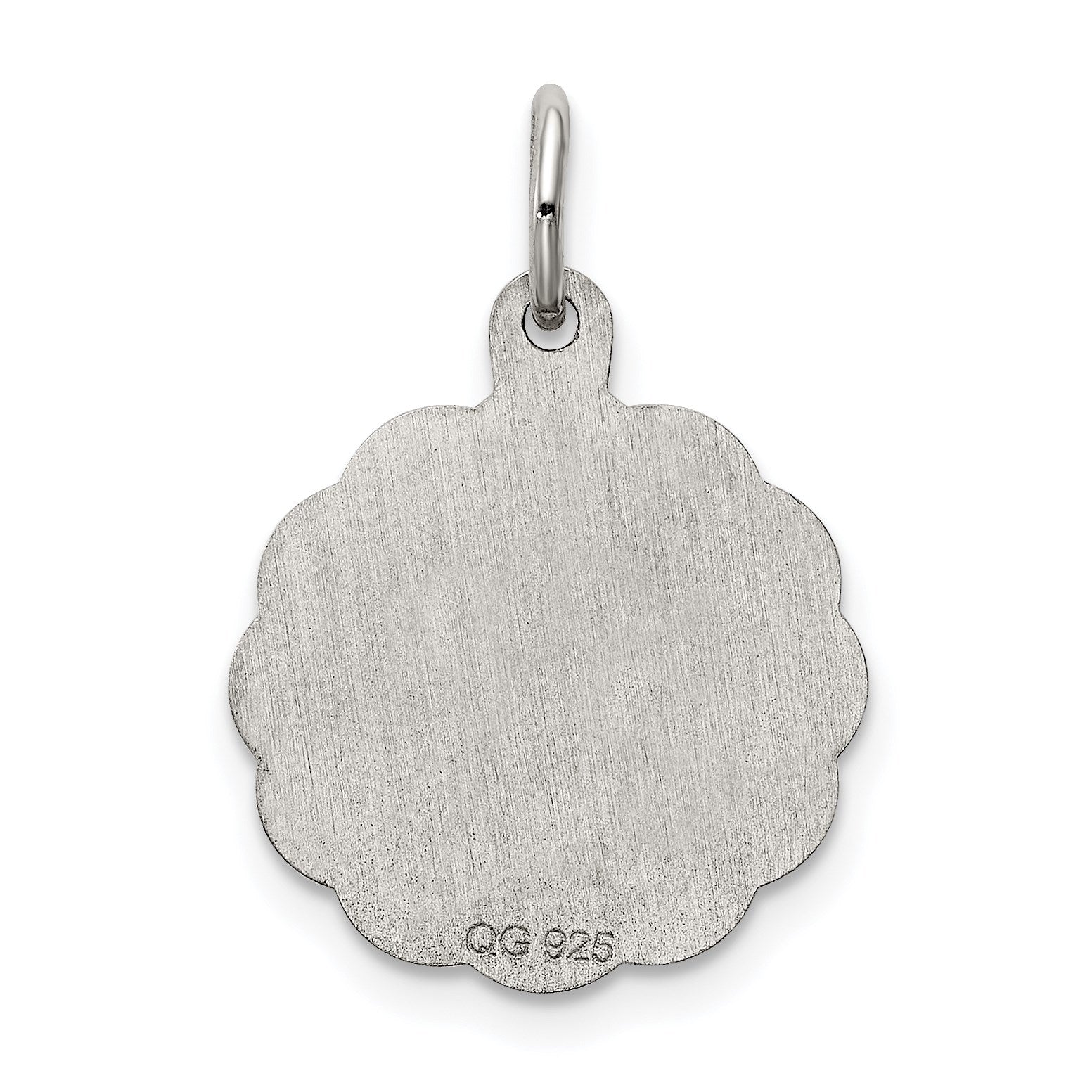 Sterling Silver Rhodium-plated St. Christopher Medal Charm