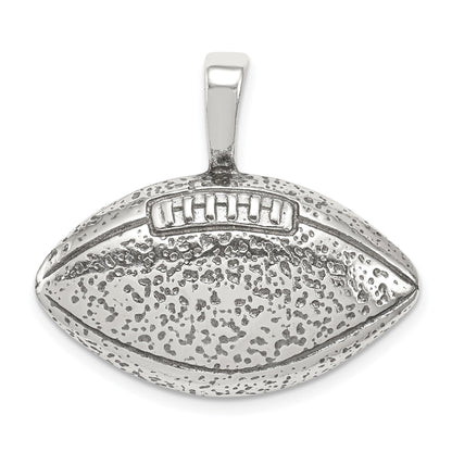 Sterling Silver Antiqued Football Pendant