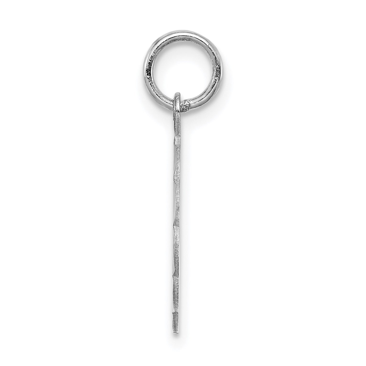 Sterling Silver/Rhodium-plated Brocaded Letter H Initial Pendant
