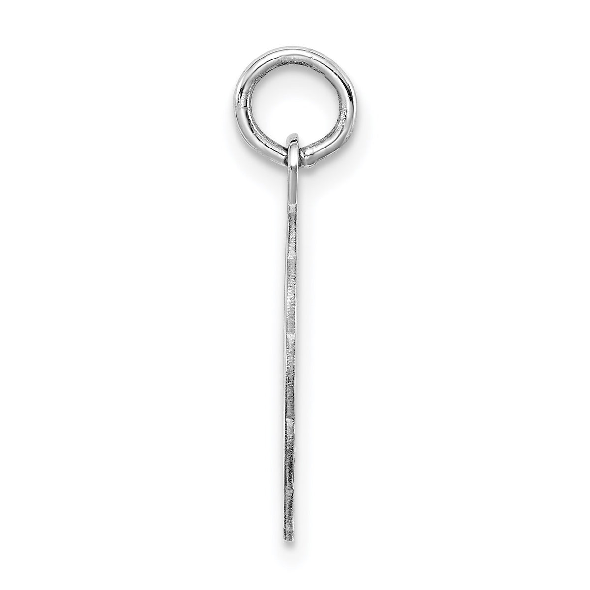Sterling Silver/Rhodium-plated Brocaded Letter I Initial Pendant