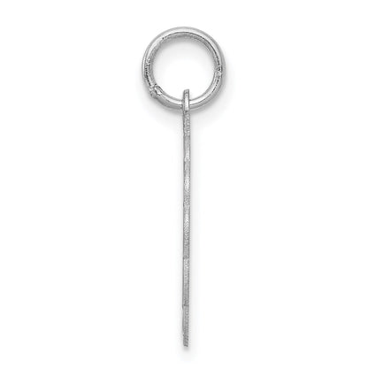 Sterling Silver/Rhodium-plated Brocaded Letter K Initial Pendant