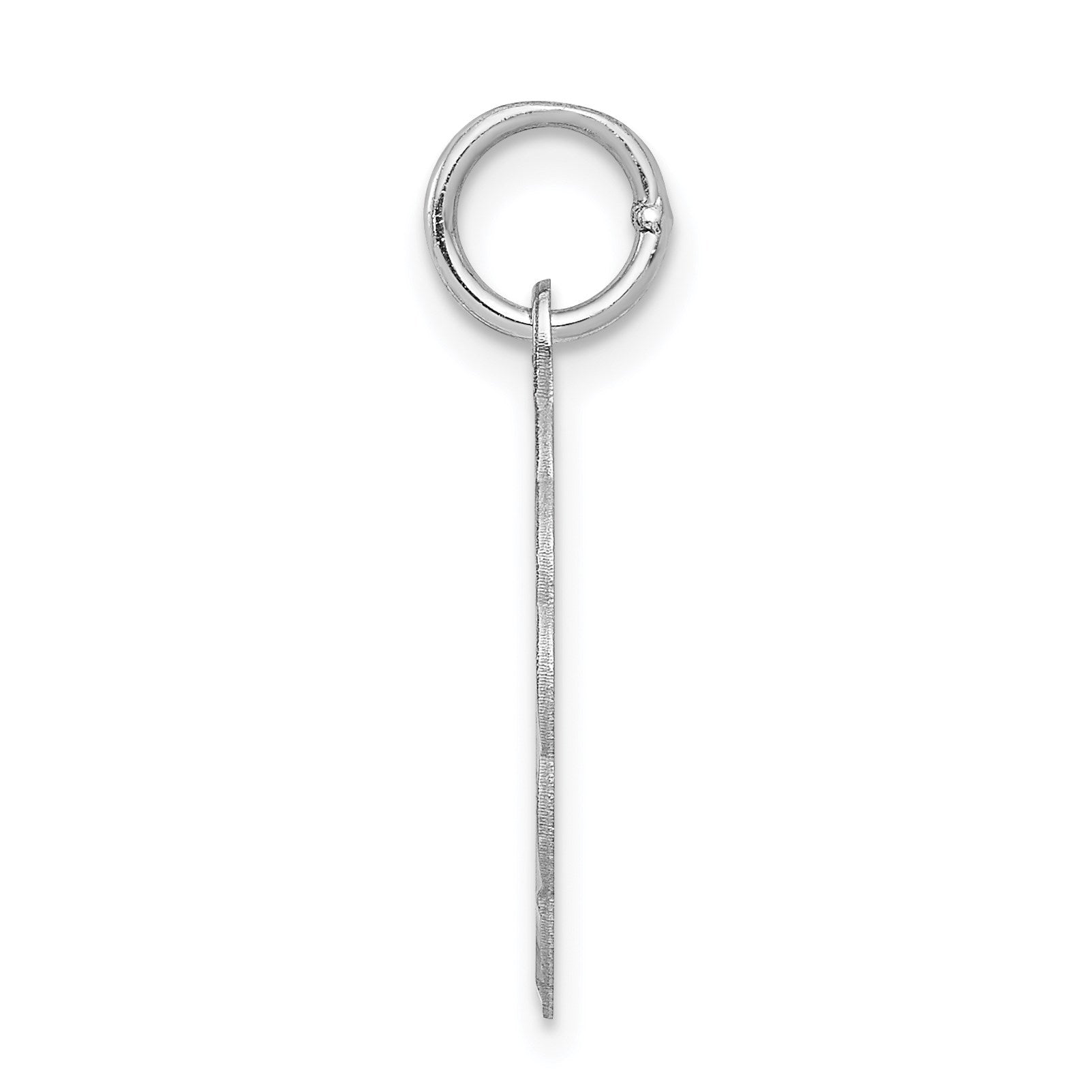 Sterling Silver/Rhodium-plated Brocaded Letter S Initial Pendant