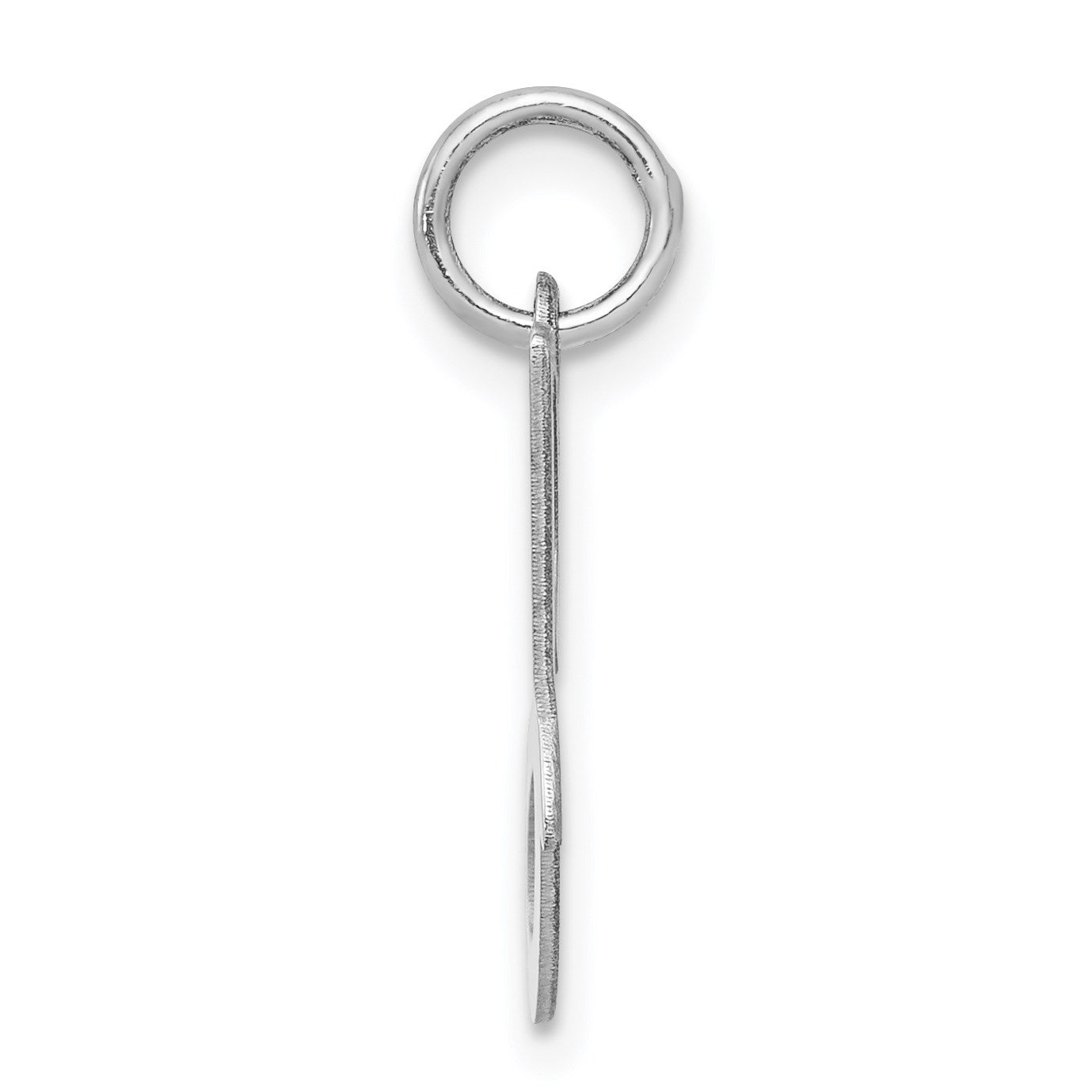 Sterling Silver Rhodium-plated Stamped Letter J Initial Charm