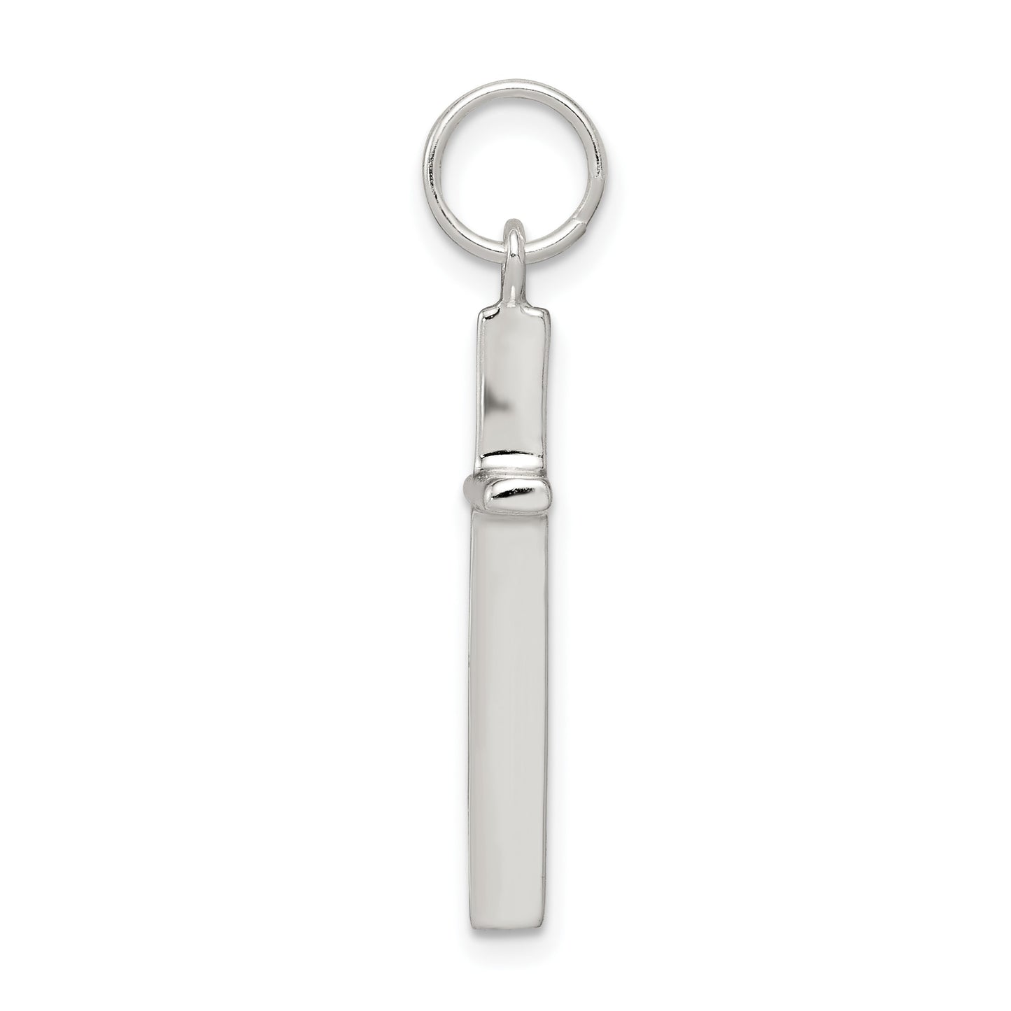 Sterling Silver Rhodium-plated Latin Cross Charm