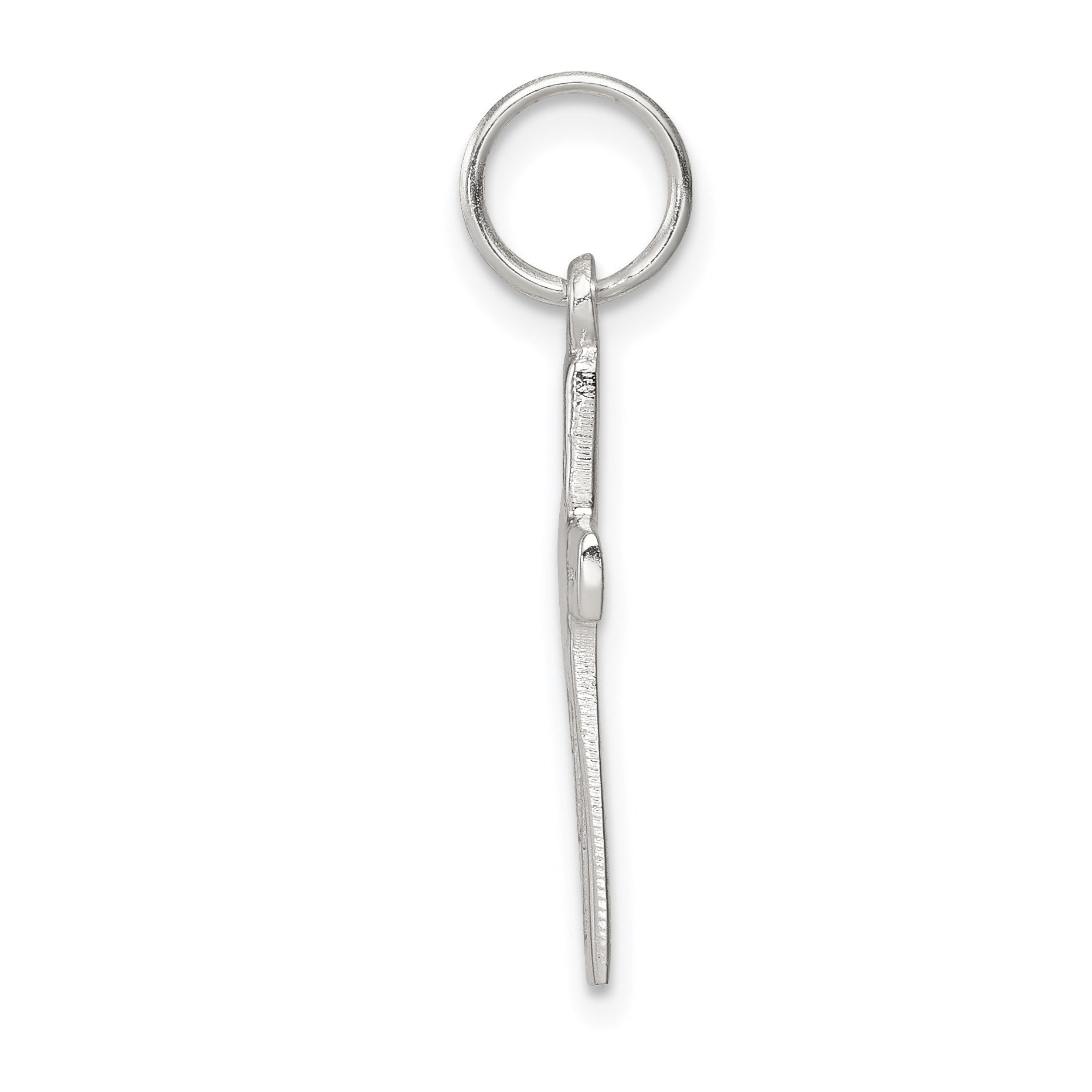 Sterling Silver Rhodium-plated Latin Cross Charm