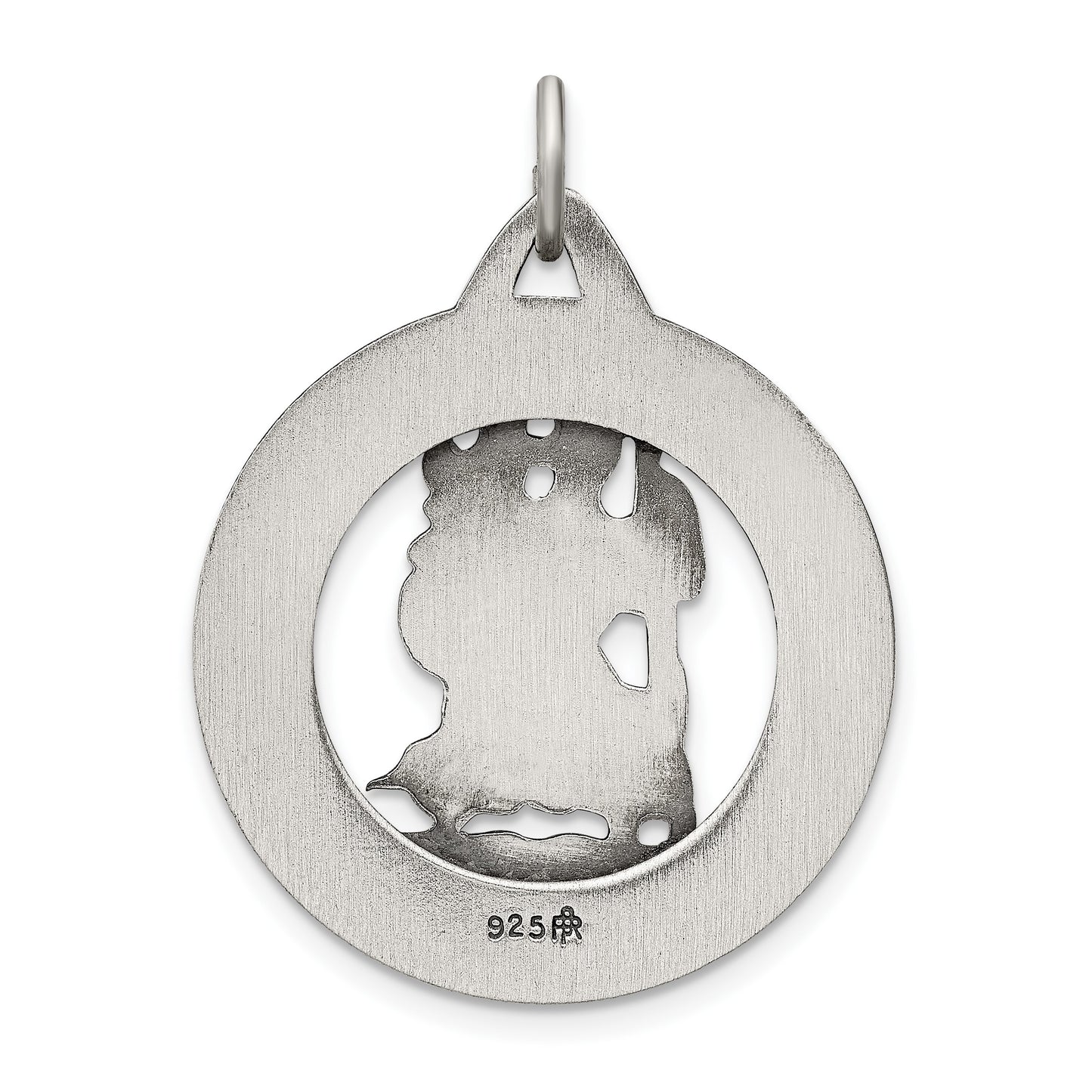 Sterling Silver Antiqued St. Christopher Medal