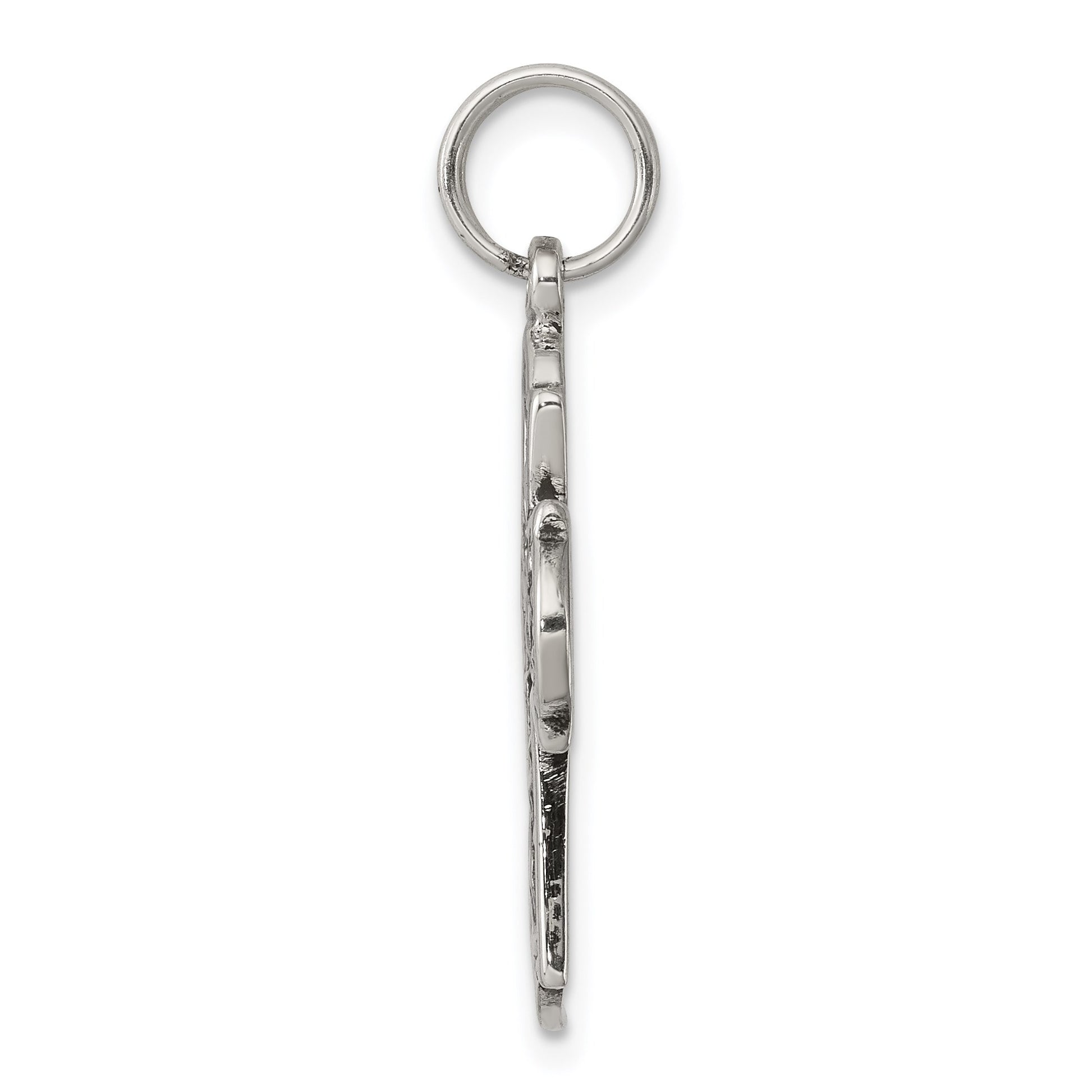 Sterling Silver Antiqued Cross Charm