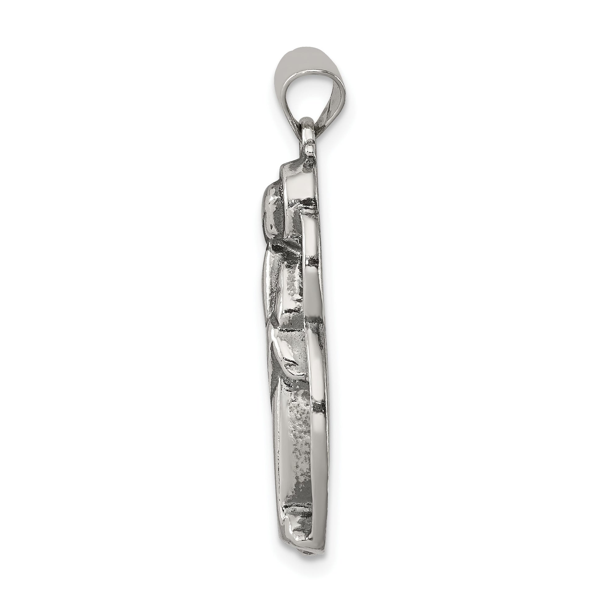 Sterling Silver Antiqued Blessed Mary Charm
