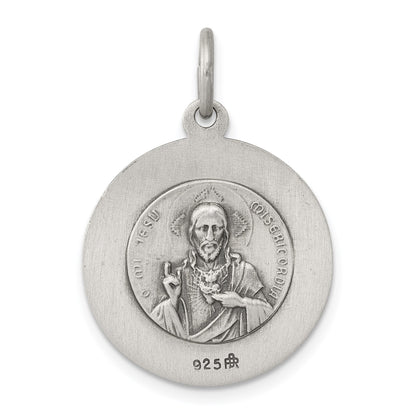 Sterling Silver Antiqued Queen of the Holy Scapular Medal