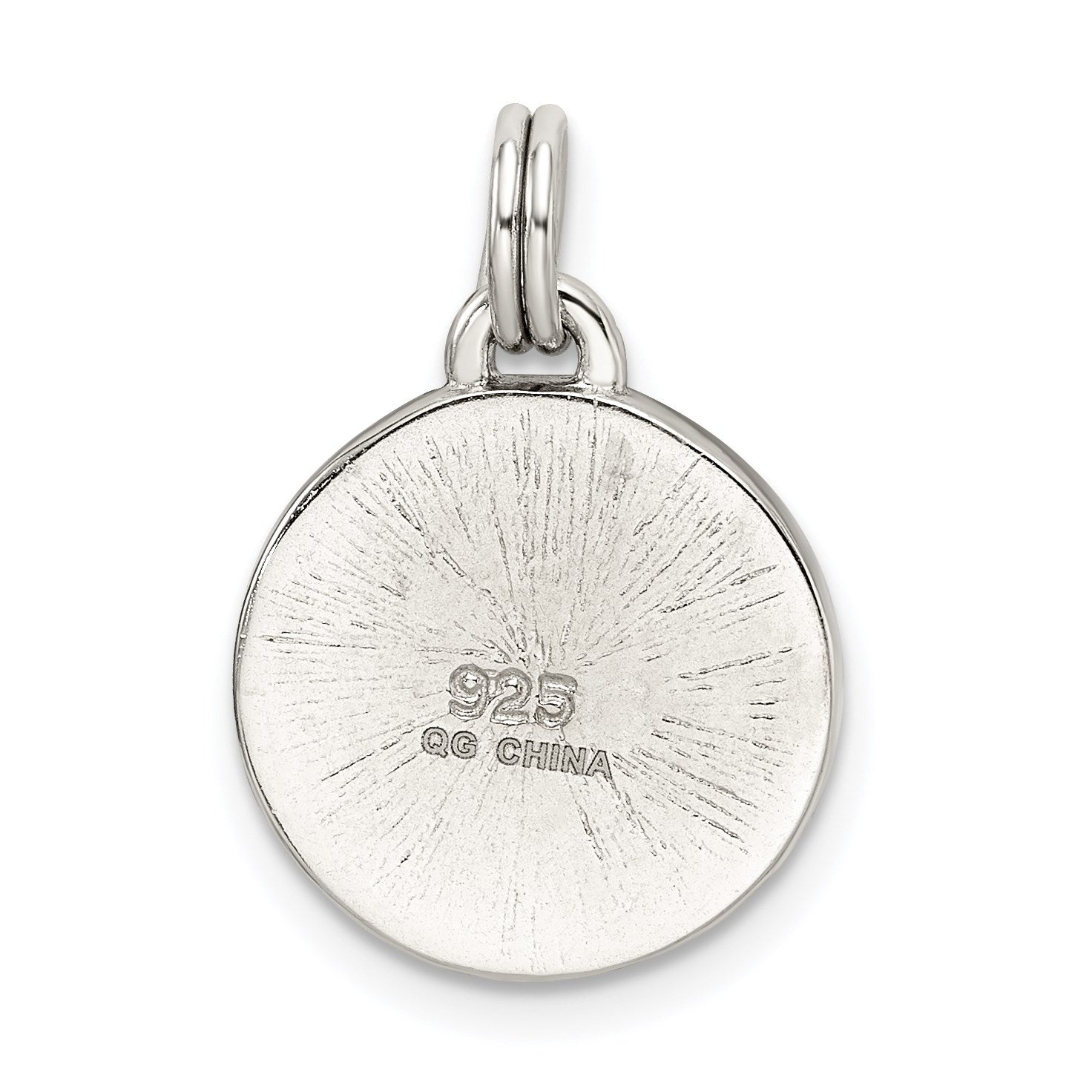 Sterling Silver Rhodium-plated Four Leaf Clover Charm