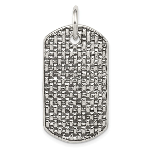 Sterling Silver Dog Tag Pendant