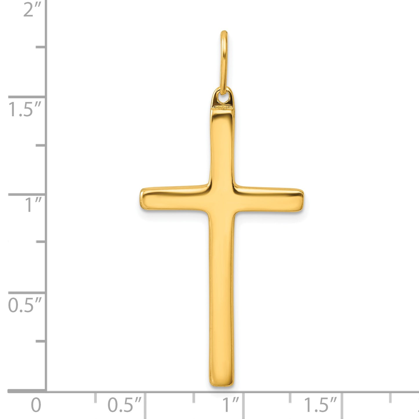 Sterling Silver Gold-tone Polished Cross Pendant
