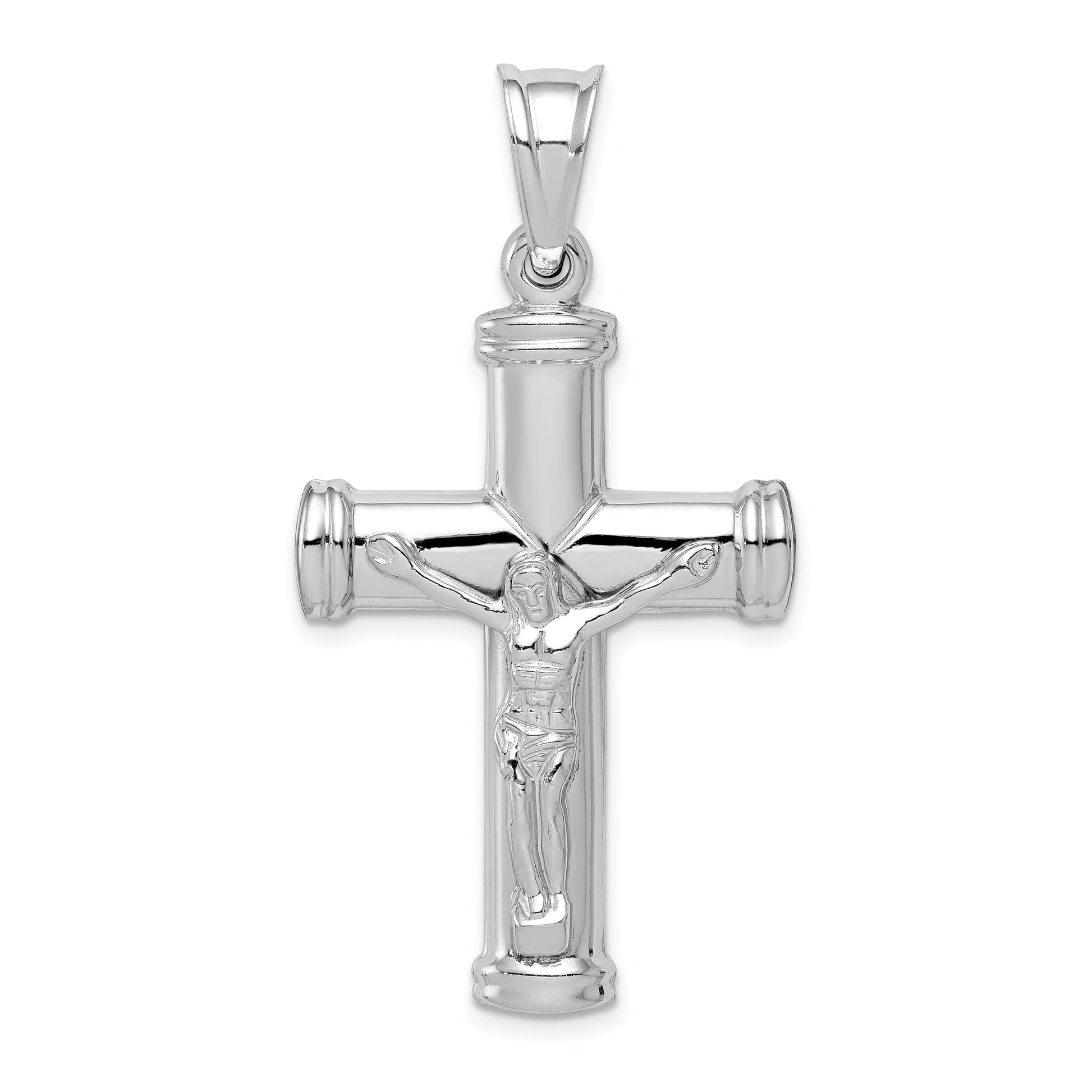Sterling Silver Rhodium-plated Latin Crucifix Pendant