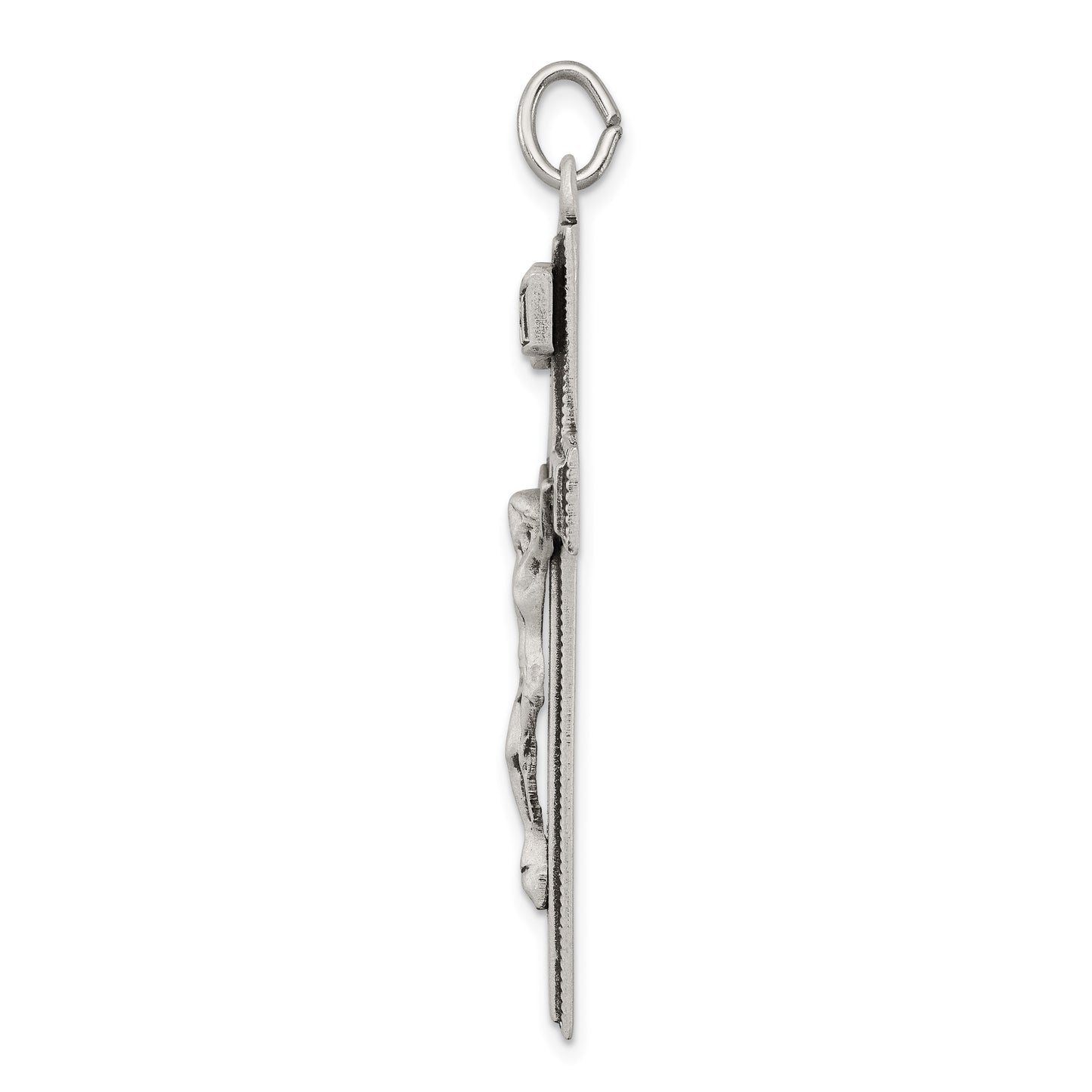 Sterling Silver Antiqued INRI Crucifix Pendant