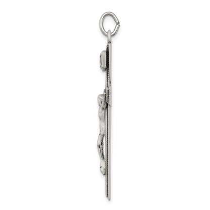 Sterling Silver Antiqued INRI Crucifix Pendant