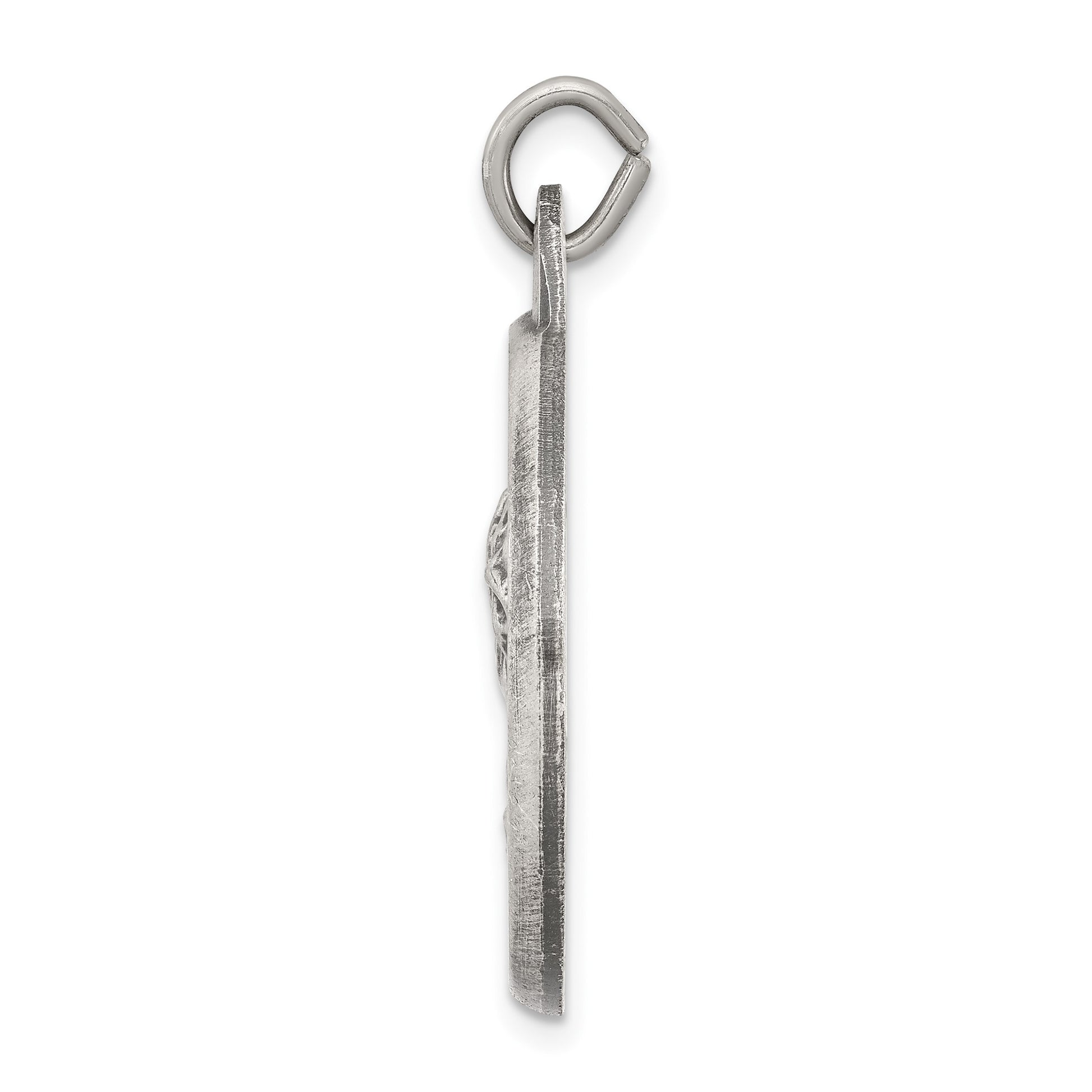 Sterling Silver Antiqued Jesus Medal