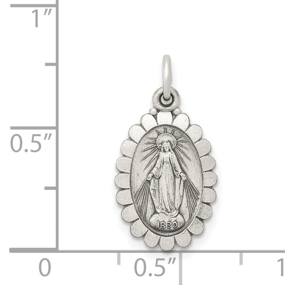 Sterling Silver Antiqued Miraculous Medal