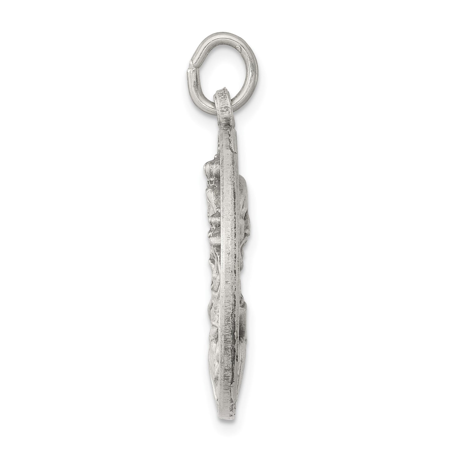 Sterling Silver Antiqued Our Lady of the Holy Scapular Medal
